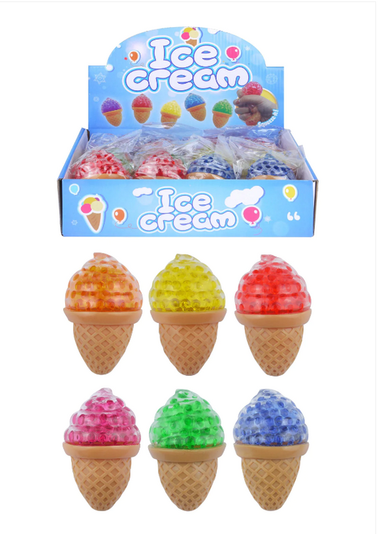 Children's Fun Ice Cream Foam Beads Stress Relief Stretchy Ice Cream Cone