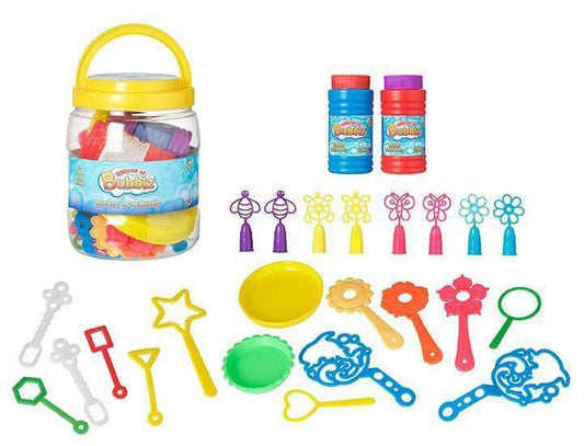 Children's Games Bubblz Bucket of Bubbles With Assorted Blower Shapes