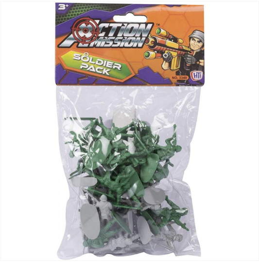 Children's Pack Of Toy Soldiers Mixed Colours