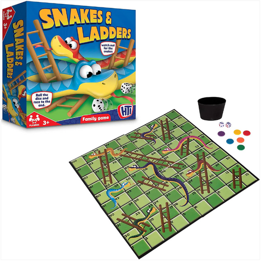 Children's Toy Classic Snakes And Ladders Board Game
