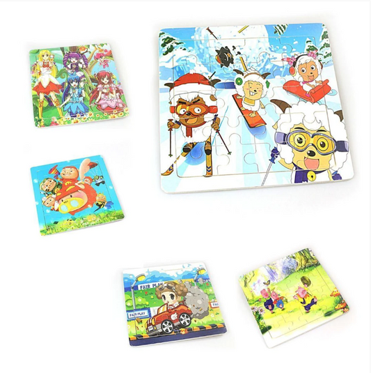 Childrens 5 Sets Of 20 Piece Mini Travel Jigsaw Puzzles Holiday Car Journey