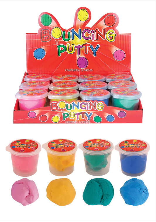 Childrens Art And Crafts Bouncing Putty In Tub 4 Assorted Colours 6 x 6.5cm