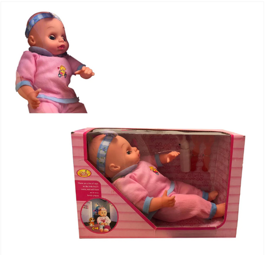 Childrens Baby Toy With Feeding Bottle And Utensils Pink Baby Girl Toy