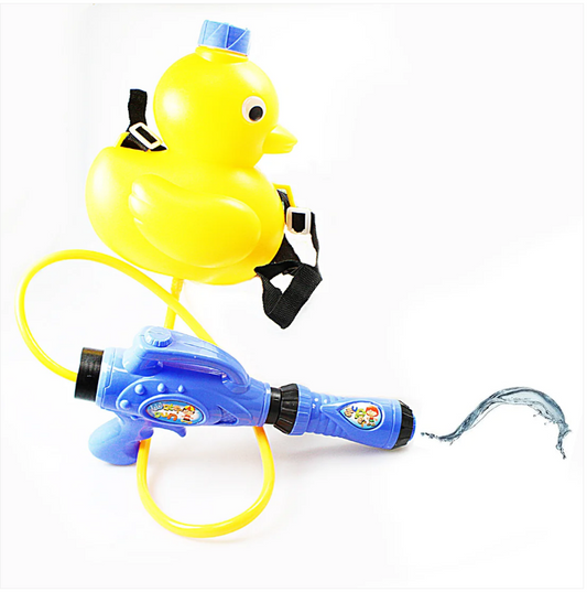 Childrens Boys Girls Duck Yellow Water Gun Pump Pipe Outdoor Fun