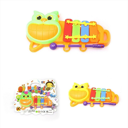 Childrens Cat / Caterpillar Musical Instrument Handheld Xylophone Including Mallet