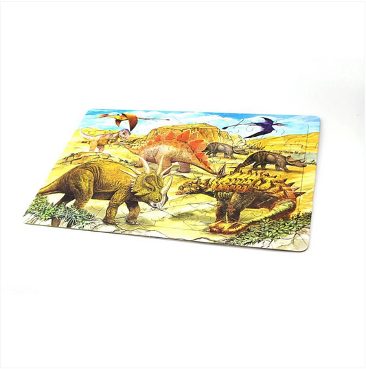 Childrens Colour Me In Dinosaur Jigsaw Puzzle Travel Party Gift Bag