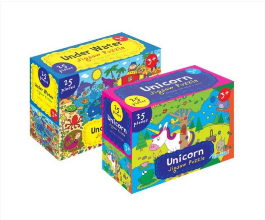 Childrens Fun Playing Unicorn And Underwater Jigsaw Puzzle 25 Pieces In 1 Random Box Sent
