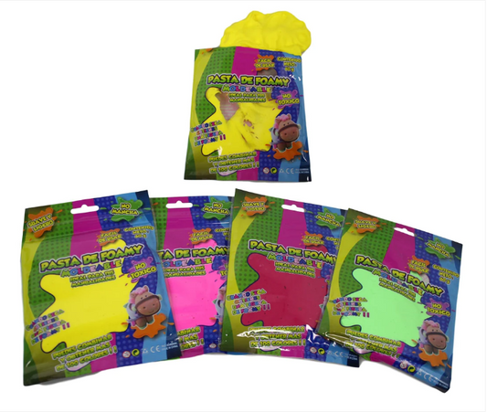Childrens Fun Slimy Squishy Shaping Mould Pasta De Foamy Non Toxic 4 Colours