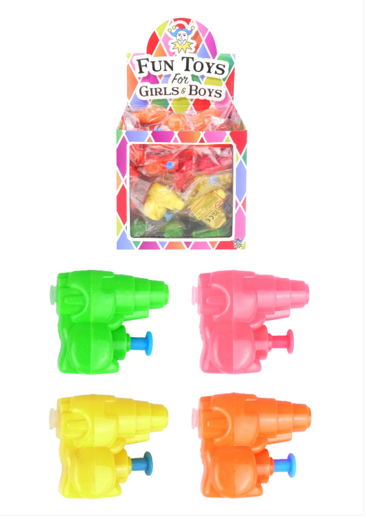 Childrens Fun Toys Water Gun Mini 4 Assorted Colours Small 5cm