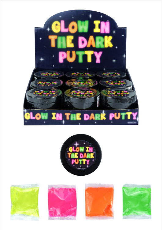Childrens Jokes And Pranks Glow In Dark Slime Smart Putty 8 x 3cm