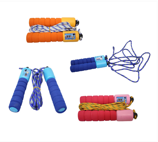 Childrens Kids Skipping Rope With Counter Jump Fitness Exercise Soft Handle