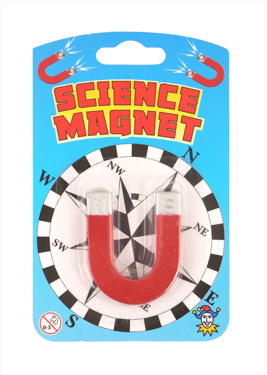Childrens Novelty Fun Science Magnetic Horse Shoe With Compass