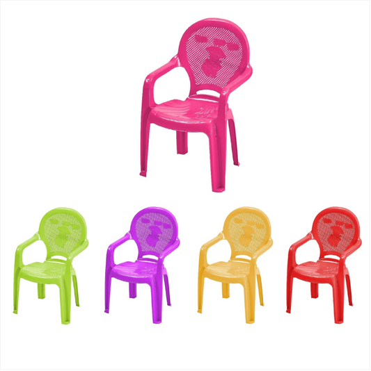 Childrens Plastic Chairs Assorted Colours Nursery School Indoor Chairs