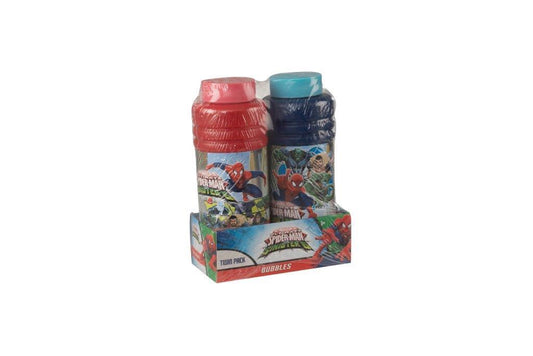 Childrens Spiderman Bubble Twin Pack Blowing Bubbles Fun