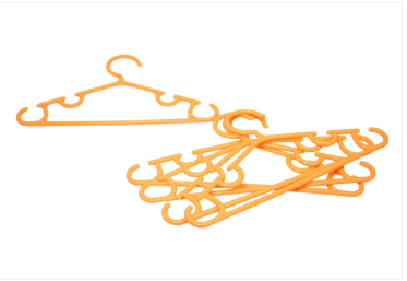 Childrens Toddlers Plastic Assorted Colour Wardrobe Hangers Easy Hanging Clothes 5 Pack