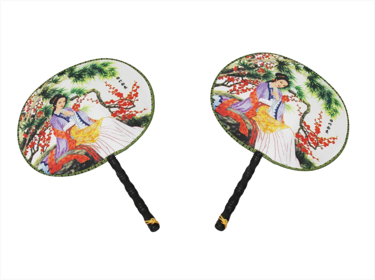 Chinese Beautiful Modern Style Cooling Fan Swatter Style Cooling Fan 23cm