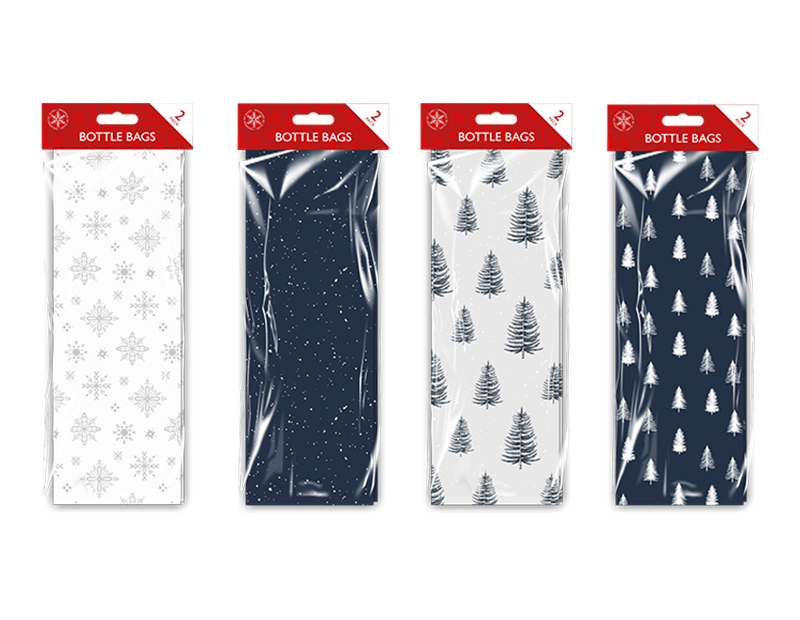 Christmas Bottle Bags 2pk