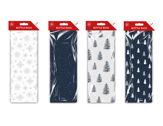 Christmas Bottle Bags 2pk