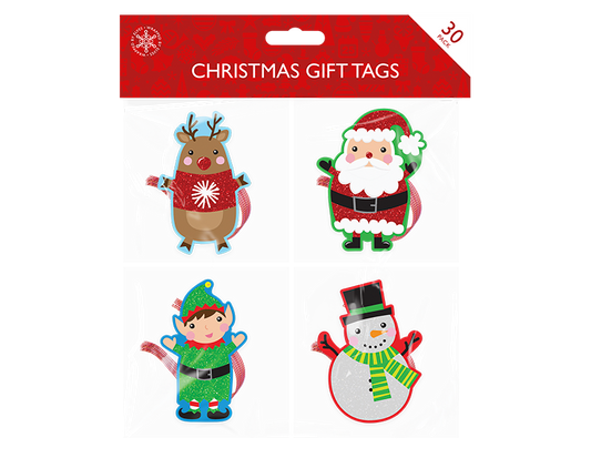 Christmas Character Gift Tags - 30 Pack