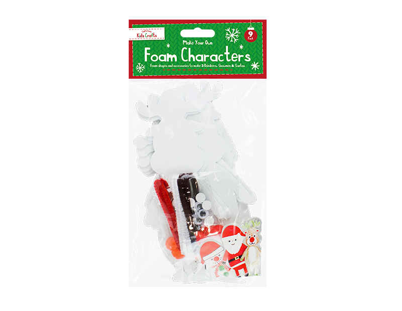 Christmas Craft Foam Characters - 9 Pack