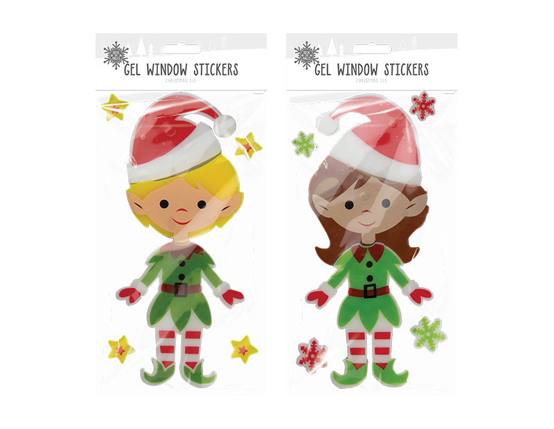 Christmas Elf Gel Window Sticker