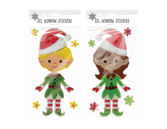 Christmas Elf Gel Window Sticker