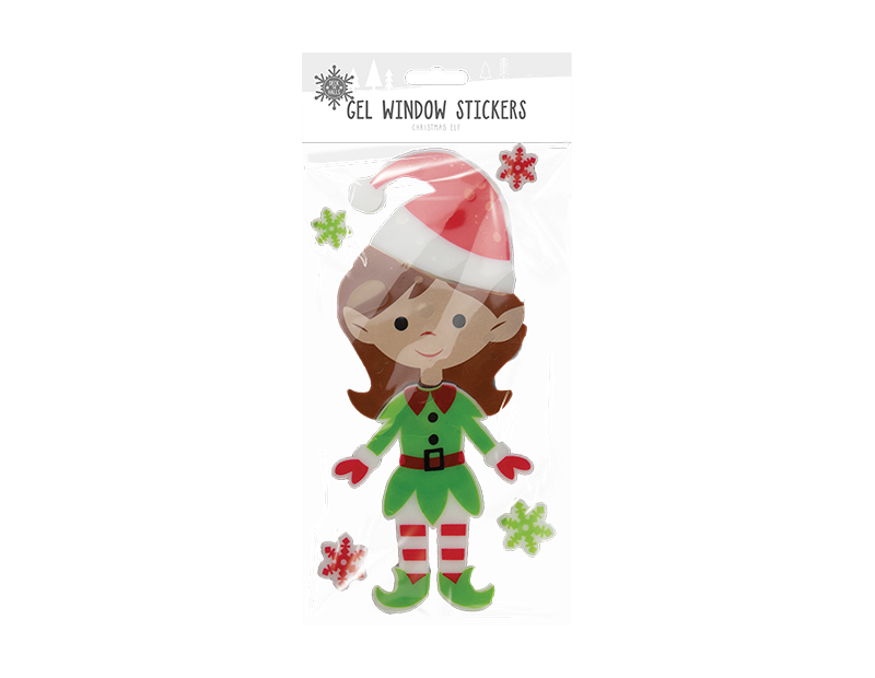 Christmas Elf Gel Window Sticker