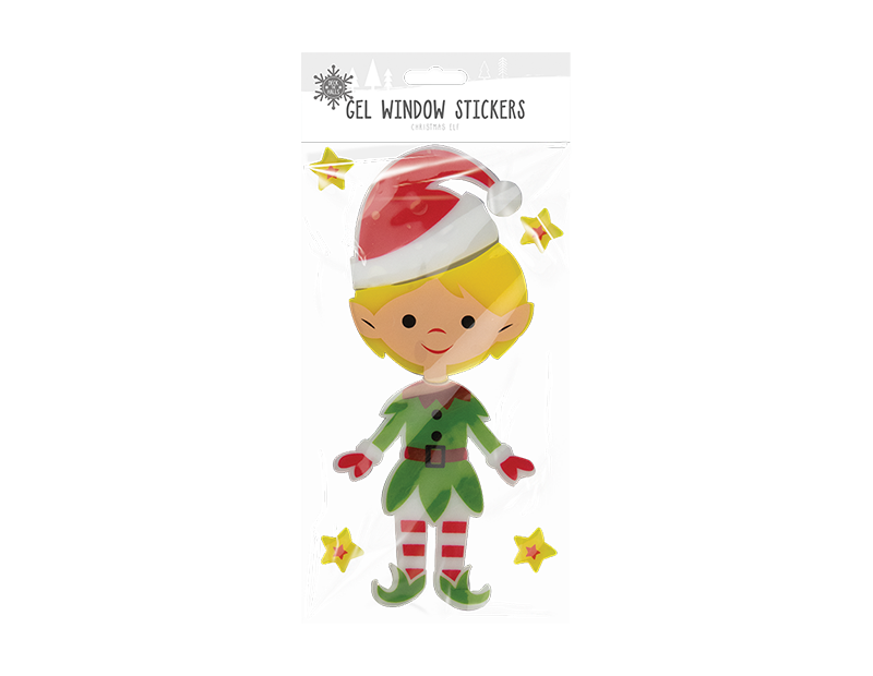 Christmas Elf Gel Window Sticker