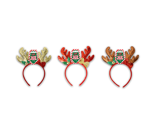 Christmas Glitter Antler with Bow Headband