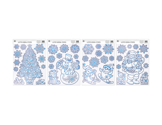 Christmas Glitter Window Stickers
