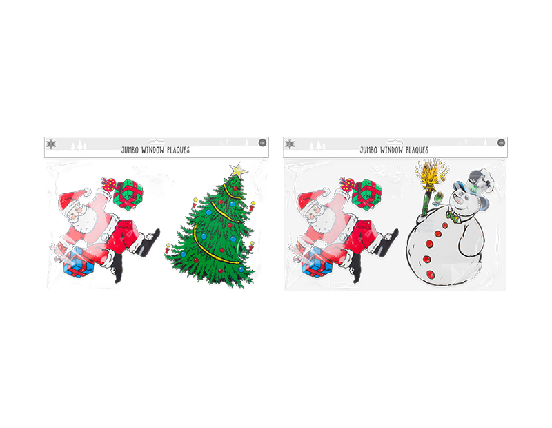 Christmas Large Window Plaques - 2 Pack