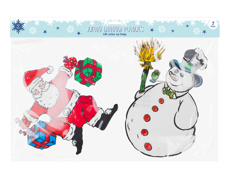 Christmas Large Window Plaques - 2 Pack