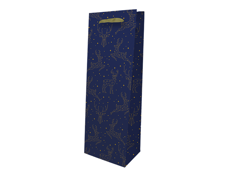 Christmas Luxury Foiled Bottle Bag