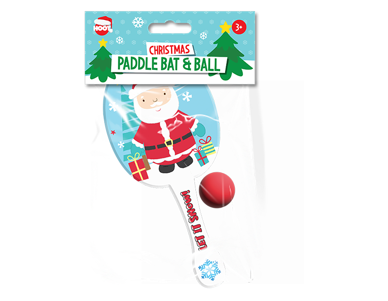 Christmas Paddle Bat & Ball