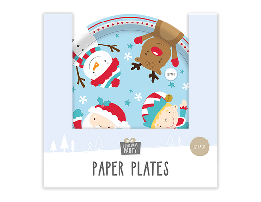 Christmas Paper Plates - 12 Pack (With PDQ)