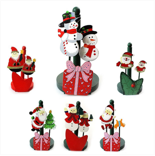 Christmas Santa Kitchen Paper Roll Holder Green Red Assorted Designs
