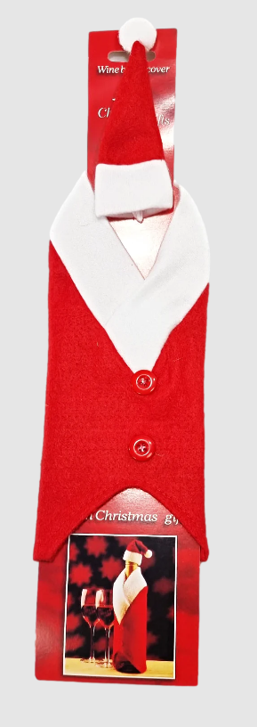 Christmas Santa Wine Bottle Cover 25 cm