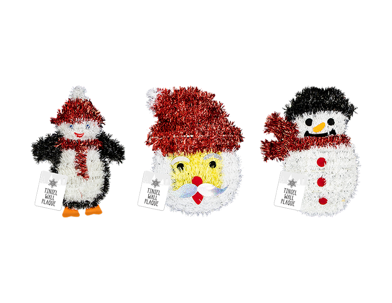 Christmas Tinsel Wall Plaque