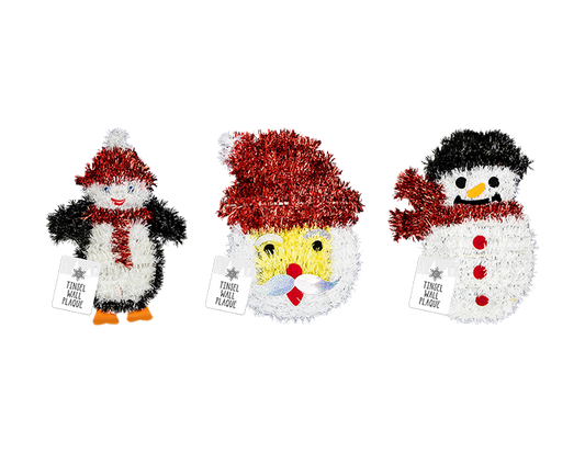 Christmas Tinsel Wall Plaque