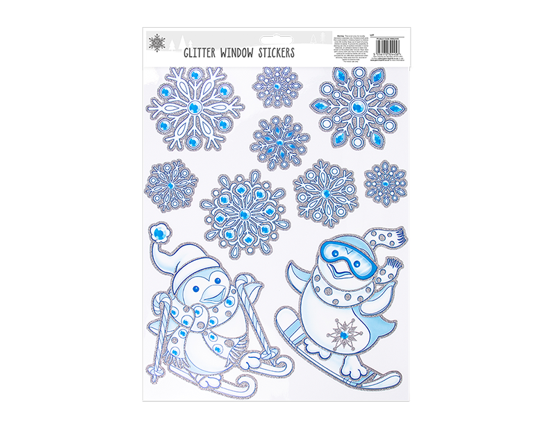Christmas Glitter Window Stickers