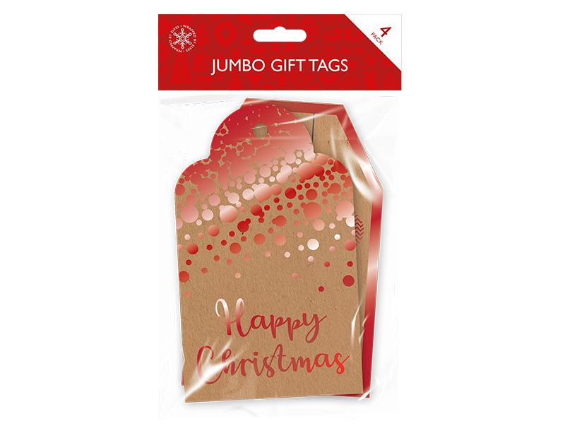 Christmas Jumbo Gift Tags - 4 Pack
