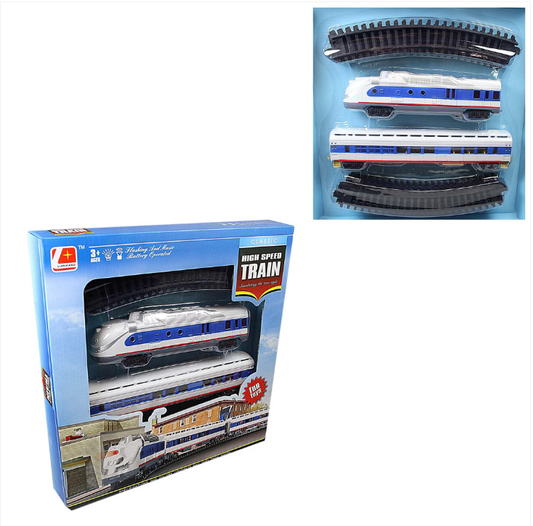 Classic High Speed Train With Tracks Toy Kids Gift Sound Light Children