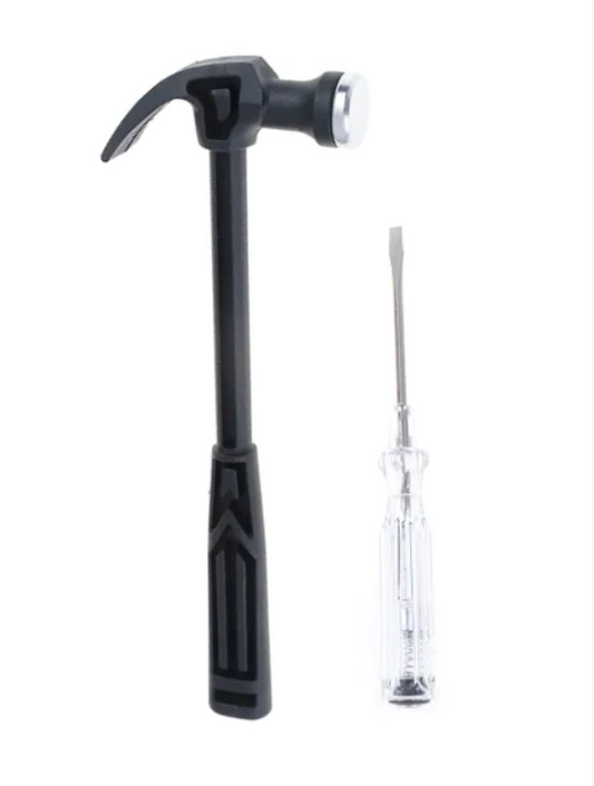 Claw Hammer 18.5 cm and Flathead Screwdriver 14 cm Set