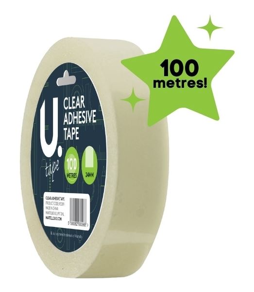 Clear Tape 24mm x 100m, JUMBO Roll