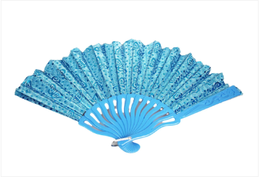 Cloth Mini Handheld Ladies Fan Traditional Chinese Waving Fan Assorted Colour 42cm