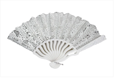 Cloth Mini Handheld Ladies Fan Traditional Chinese Waving Fan Assorted Colour 42cm