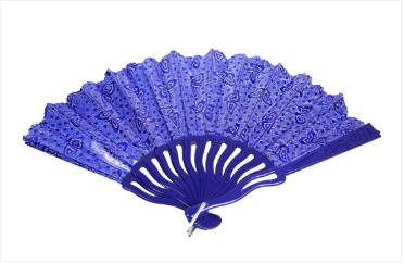 Cloth Mini Handheld Ladies Fan Traditional Chinese Waving Fan Assorted Colour 42cm