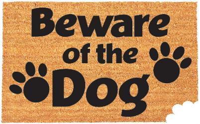 Coir Door Mat Beware Of The Dog
