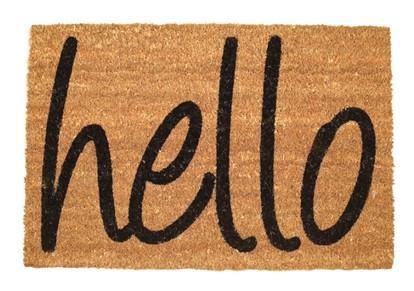 Coir Door Mat Hello Design