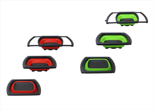 Collapsible Silicone Drain Basket Colander Style With Handles Drain Basket